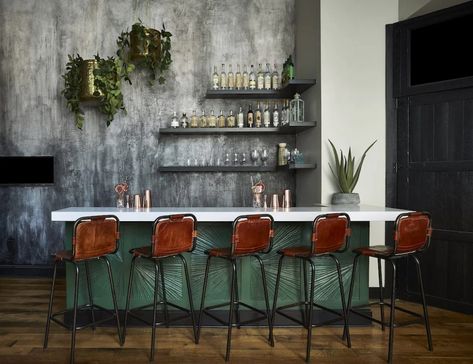 Mexican Restaurant Design, Minimal Color Palette, Modern Mexican, Minimal Color, Mexican Restaurant, Green Accents, Cafe Bar, Restaurant Design, Fine Dining