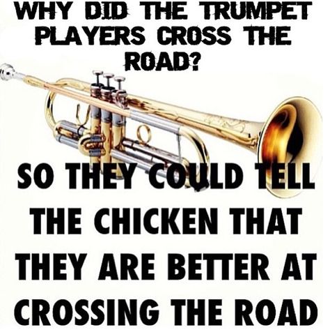 Trumpet jokes make my life complete Trumpet Jokes, Funny Band Jokes, Band Puns, Marching Band Jokes, Marching Band Problems, Funny Band, Marching Band Memes, Band Problems, Trumpet Player