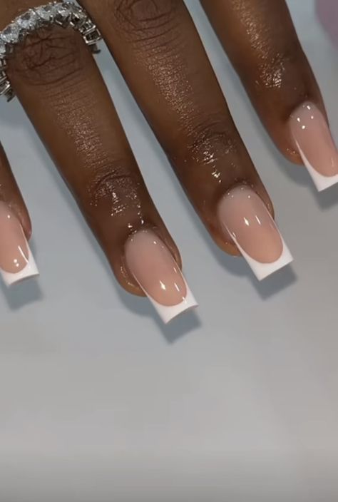 Modest Nails, Natural Nail Designs, Nails Classy, Short Locs Hairstyles, Ombre Acrylic Nails, French Nail Art, Classy Acrylic Nails, French Nail, Unique Acrylic Nails