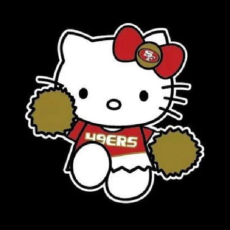 49ers Hello Kitty Cheerleader 49ers Happy Birthday, 49ers Poster, Hello Kitty 49ers, 49ers Decor, 49er Party, 49ers Logo, 49ers Drawing, 49ers Images, 49ers Cheerleaders