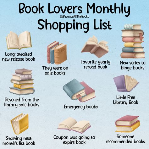 Stay tuned for more tips and excuses, errrr, I mean important reasons to get more books each month. 😉😂    #BookCollector #BookList #BookShopping Monthly Shopping List, Fairy Wheel, Book Bucket List, Monthly Shopping, Book City, Book Reading Journal, Book Bucket, Hygge Life, Reading Essentials