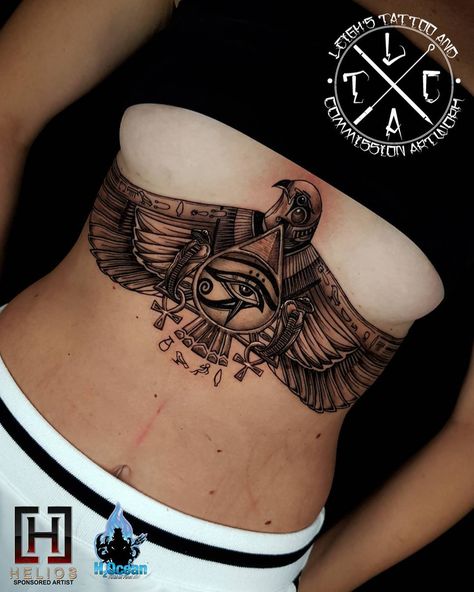 Egyptian inspired sternum piece Insta: @leigh_tattoos Fb: leighstca For all bookings an enquiries contact me directly at my Fb page: leighstca @heliostattoo @h2oceanloyalty #goldcoast #tattoo #tattoos #tat #tats #tattooist #tattooartist #tattooart #ink #inked #tattooedgirls #underboobtattoo #ladiesoftattoos  #bestoftheday #girlswithtattoos #heliostattoo #heliosneedles #Loyalty4Life #H2Ocean4Life #H2Ocean #Egyptian #egyptiantattoo #sternumtattoo #sternum #underboob #underboobtattoo Epic Tattoo Ideas, Tattoos Egyptian, Egyptian Queen Tattoos, African Queen Tattoo, Sternum Piece, Queen Tattoos, Falcon Tattoo, Horus Tattoo, Hidden Tattoos