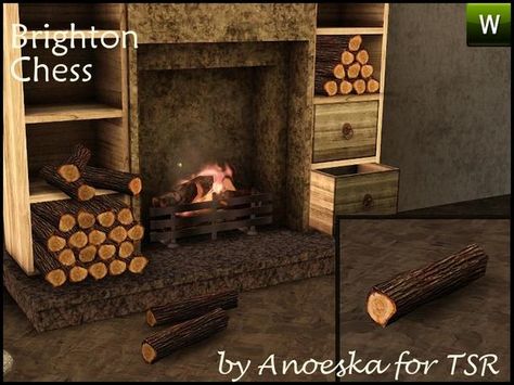 AnoeskaB's Brighton Single Log Cd Project Red, Wood Stack, Snowflake Bentley, Snowflake Images, Greco Roman, Wood Logs, Sims 4 Cc, The Sims Resource, Sims Resource