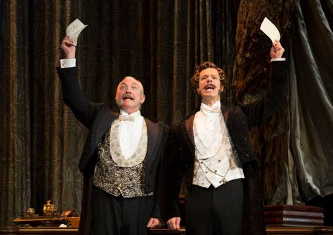 Tim Jerome as Firmin and Laird Mackintosh as Andre. Photo by Joan Marcus Laird Mackintosh, Opera Populaire, Opera Ghost, Majestic Theatre, Music Of The Night, Love Never Dies, Broadway Musical, The Opera, Many Faces