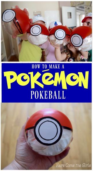 How to make a real life Pokeball - A cute Pokemon Go themed craft for kids Pokeball Craft, Pokemon Club, Pokemon Crafts, Summer Planning, Pokémon Birthday, Pokemon Room, Pokemon Gym, Pokemon Diy, Pokemon Ball