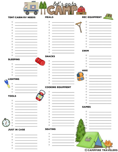 Personalized Camping Packing List Winter Camping Checklist, Basic Camping Checklist, Camping Checklist Printable, Camping Cooking Gear, Trailer Makeover, Camper Redo, Camping Packing List, Trailer Camping, Camping List