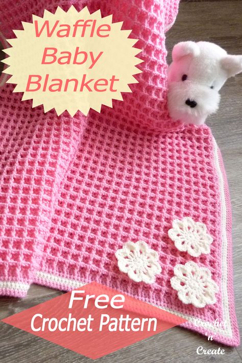 Beautiful easy and soft waffle stitch baby blanket, free crochet pattern. #crochetbabyblanket #freecrochetbabyblanketpattern #crochetblanket Waffle Crochet Blanket Free Pattern, Waffle Stitch Crochet Blanket, Crochet Waffle, Crochet Waffle Stitch, Baby Afghan Crochet Patterns, Crochet Baby Blanket Free Pattern, Easy Baby Blanket, Easy Crochet Baby Blanket, Crochet Stitches For Blankets