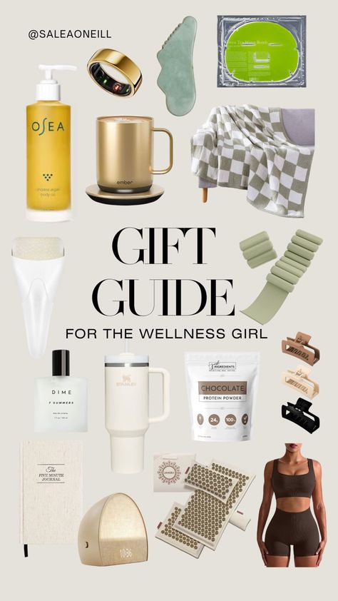 Gift Ideas For Healthy People, Wellness Christmas Gifts, Wellness Gift Guide, Christmas Gift Guide For Women, Wellness Must Haves, Gifts For Healthy Lifestyle, Holistic Gifts Ideas, Gifts For Her 2023, Wellness Wishlist