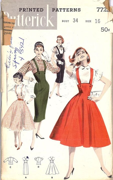 Gods Blessing, Diy Skirts, 1950s Patterns, Patron Vintage, Gored Skirt, Vintage Dress Patterns, Old Fashion, Moda Vintage, Fashion Plates