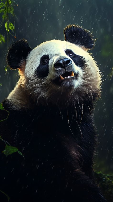 Jungle Animals Pictures, Panda Portrait, Macro Photography Insects, Big Cats Photography, Panda Tattoo, Devian Art, Wild Animals Pictures, Panda Art, Bear Pictures