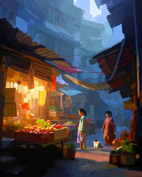 21 Challenge, Artificial Lighting, Looking For Work, Color Script, 수채화 그림, Ap Art, Color Studies, Visual Development, Environment Design