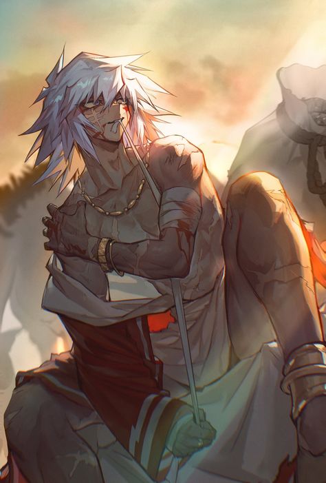 Thief King Bakura Fanart, Yugioh Thief King Bakura, Yu Gi Oh Bakura, Kaiba X Atem, Bakura Yugioh, Thief King Bakura, Yugioh Atem, Atem Yugioh, Ryou Bakura