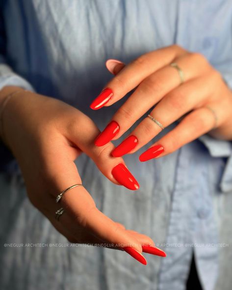 a moment for this SLIM ♥️ / French Over Red, Gelaxyo, @tienda.ro —Neglur Architech, Certified Nail Technician, Reykjavik #slimnails #neglur #slimnailsiceland #nailsreykjavik Candy Red Nails, Candy Red, Glamorous Nails, Red Candy, Nails At Home, Nail Technician, Types Of Nails, Reykjavik, Stiletto Nails