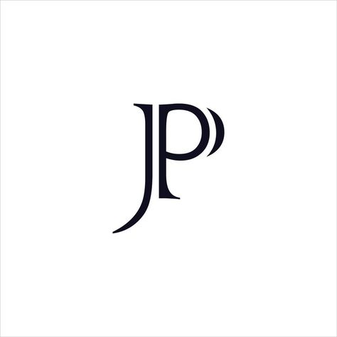 Letter JP design logo vector Jp Logo Design Letter, Jp Logo, Anniversary Tattoo, Mp Logo, Lettering Styles Alphabet, Samurai Artwork, Inspirational Quotes Wallpapers, Initial Tattoo, Sacred Geometry Art