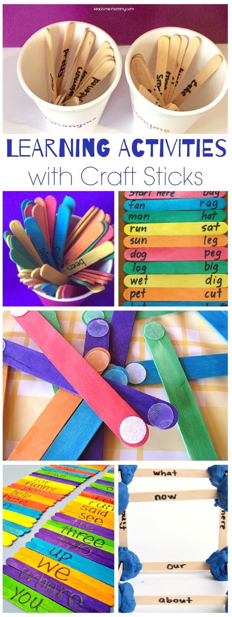 Roundup of amazing learning activities for kids to do with craft sticks! Popsicle Stick Games Learning, Craft Sticks, English Activities, Popsicle Stick, Kids Learning Activities, Kids Journal, Play Based Learning, Popsicle Sticks, Literacy Activities