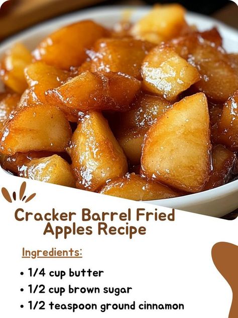 Cracker Barrel Fried Apples Recipe, Apple Recipes No Sugar, Cracker Barrel Apples Recipe, Fried Apples Recipe, Cracker Barrel Fried Apples, Brown Sugar Recipes, Apple Recipes Easy, Sweet Dish, Fried Apples