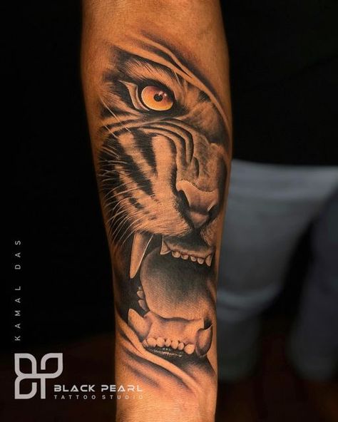 BLACKPEARL TATTOO & ART STUDIO on Instagram: "TigerTattoo by @kamaldas_blackpearltattoo at Blackpearl tattoo kasaragod For appointments call 9037279403 #Blackpearlkasaragod #blackpearlksd #tigertattoo #wildlife #tiger #tigers #sleevetattoo #tigerwoods #tattoos #kabellos #inkedmag #inkmasters #inked #inkmaster #tattoosoftheweek #customtattoo #tattooed #tattooartist #artist #foryoupage #tattookasaragod #foryou #fyp #kamaldaskasaragod #cheyennethunder #tattoo #kasaragodtattoo #kasaragodgettingin Tiger Tattoo Sleeve Forearm, Tiger Tattoo Men Forearm, Tiger Arm Tattoo Men, Arm Tattoo Tiger, Tiger Tattoo Forearm, Tiger Arm Tattoo, Tiger Sleeve Tattoo, Tiger Forearm Tattoo, Atrapasueños Tattoo