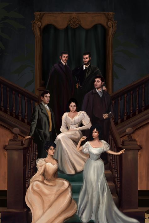 ArtStation - Edwardian Family - Group Character Art Rich Family Photoshoot, Family Portrait Poses Drawing, Royal Family Fashion, Family Portrait Drawing, Family Potrait, Royal Family Portrait, Family Portrait Painting, Family Portrait Poses, Family Drawing