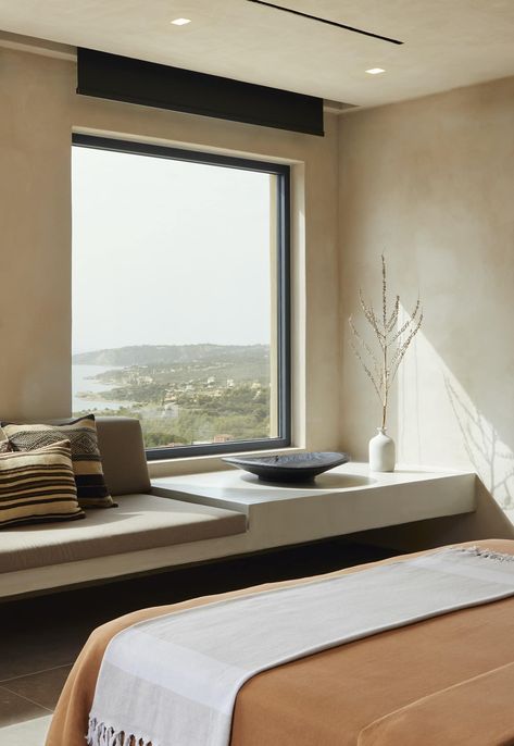 GAIA – L Architects Window Bay, Window Benches, Window Seats, Olive Trees, Bedroom Windows, Window Seat, Banquette, Bay Window, Hotel Room