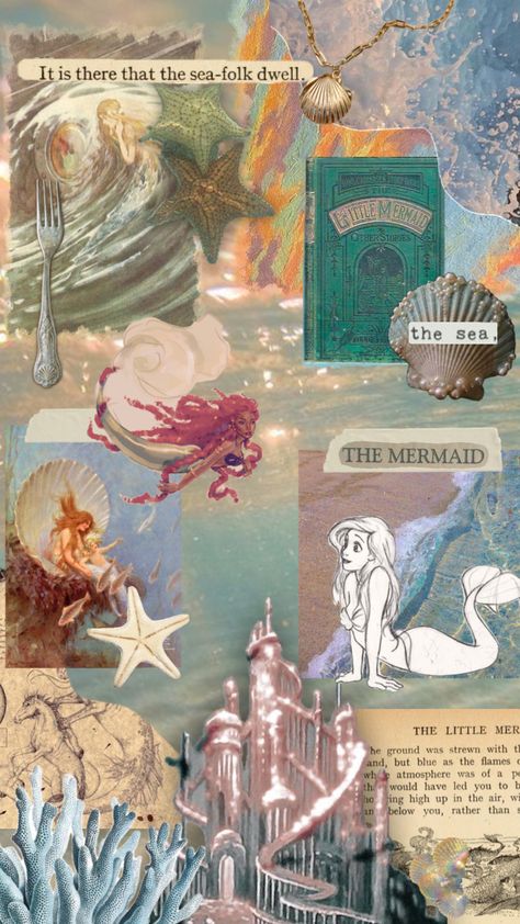 Little mermaid #littlemermaid #thelittlemermaid #disney #disneyprincess #mermaidcore #wallpaper #aesthetic #ariel Mermaidcore Wallpaper, Aesthetic Ariel, Mermaid Collage, Ariel Wallpaper, Little Mermaid Wallpaper, Mermaid Wallpapers, Ariel Mermaid, Disney Background, Mermaid Aesthetic