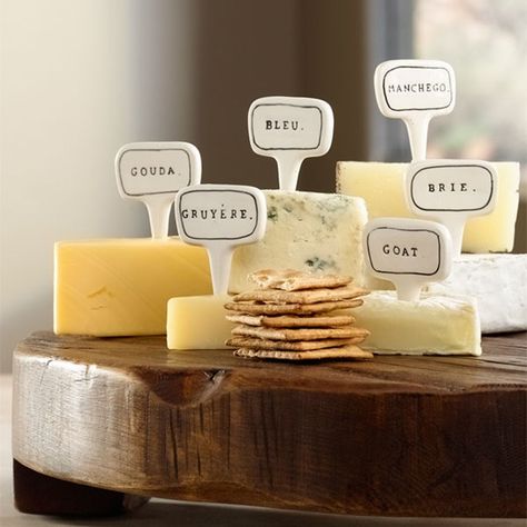 Rae Dunn By Magenta Cheese Markers Cheese Markers, Cheese Labels, Cheese Party, Cheese Tasting, Diy Upcycling, Types Of Cheese, Cheese Lover, Wine Cheese, Wine Parties