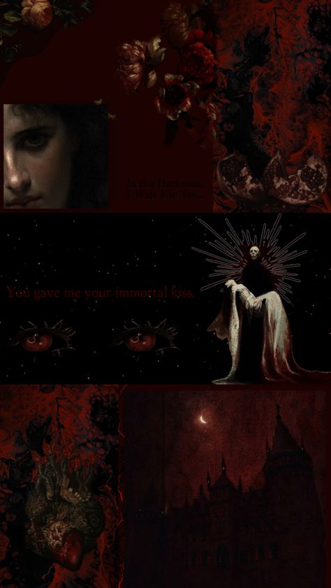 #vampire#darkaesthetic#red Red And Black Wallpaper, Feminine Energy Aesthetic, The Vampire Chronicles, Gothic Wallpaper, Iphone Wallpaper Hipster, Iphone Homescreen Wallpaper, Feminine Art, Gothic Aesthetic, Black Wallpaper Iphone