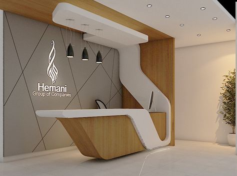 Interior Rendering projects Mr Asim on Behance Office Design Reception, Office Reception Table Design, Design Clinic, Office Counter Design, Reception Counter Design, बेडरूम डिजाइन, Office Cabin Design, Reception Table Design, Office Reception Design