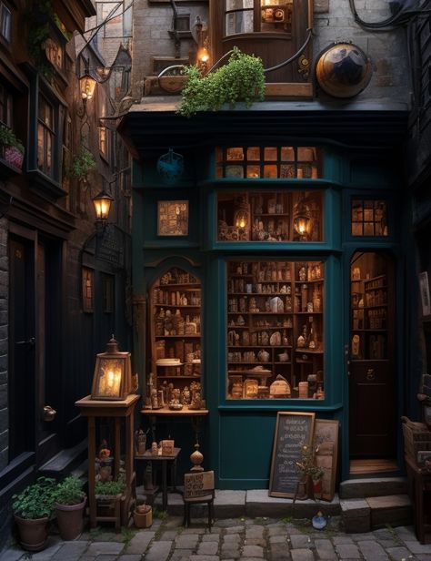 Dark Academia Library, Witchy Room, Ministry Of Magic, Book Cafe, Autumn Aesthetic, Magical Places, Antique Shops, Store Fronts, Dream Home Design