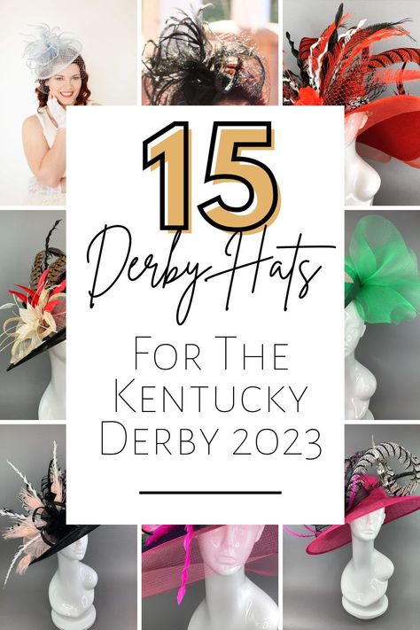 Kentucky Derby Diy Hats, Derby Day Hats Diy, Kentucky Derby Hats Diy Ideas Fun, Black Derby Hat, Kentucky Derby Fashion 2023, Kentucky Derby Outfit 2024, Kentucky Derby Outfit For Women 2024, Ky Derby Outfits, How To Make Derby Hats