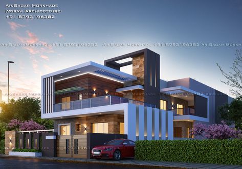 Home Front Elevation Design, Modern Residential House, Home Front Elevation, House Bungalow, Front Elevation Design, Building Front Designs, Modern Bungalow Exterior, House Concept, Bungalow Exterior