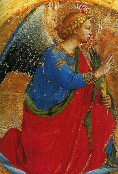 Fra Angelico, Perugia triptych, angel of the annunciation, 1437 (detail) Fra Angelico, The Annunciation, Angel Painting, Art Japonais, Catholic Art, Fairy Angel, Italian Art, Medieval Art, Angel Art