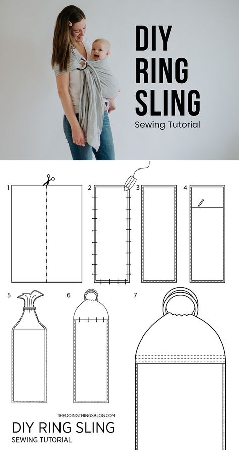 Ring Sling Pattern, Diy Ring Sling Baby Carrier, Pet Sling Diy Free Pattern, Diy Pet Sling, Diy Baby Lounger, Diy Baby Wrap Carrier, Baby Sling Diy, Sewing Baby Projects, Baby Carrier Sewing Pattern