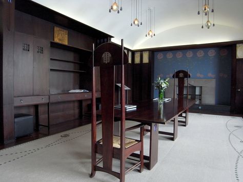 Dining Room, House for an Art Lover | by MarkMorris30 Mackintosh Furniture, Charles Mackintosh, House For An Art Lover, Charles Rennie Mackintosh Designs, Glasgow Style, Mackintosh Design, Glasgow School, Charles Rennie Mackintosh, Glasgow School Of Art