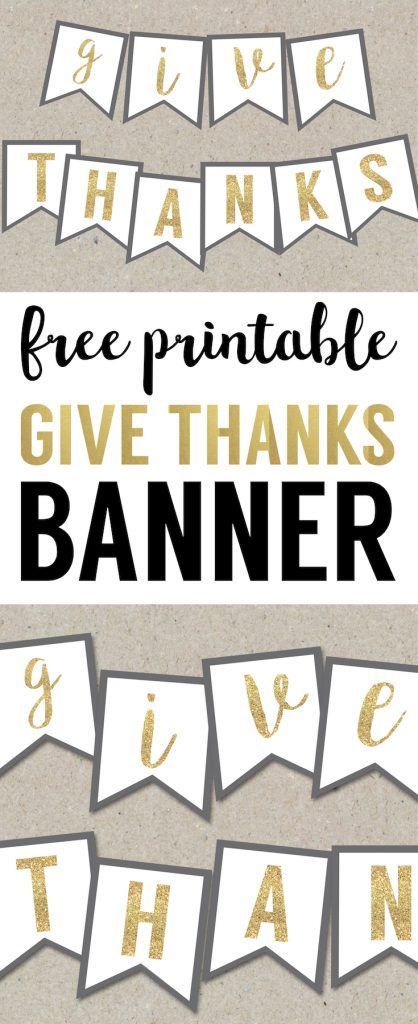 Thanksgiving Banner Free Printable. Give Thanks banner makes easy Thanksgiving decorations. Gold Thanksgiving banner for cute fancy decor. Meeting Themes, Easy Thanksgiving Decorations, Free Printable Thanksgiving, Fancy Decor, Free Printable Banner, Thanksgiving Banner, Trail Design, Printable Thanksgiving, Free Thanksgiving