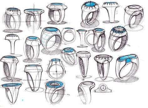 References for Artists — anatoref: Women’s Rings Top Image Row 2 Row 3:... Ring Sketch, Jewel Drawing, Jewelry Rendering, Art Jewelry Design, Jewellery Design Sketches, Jewelry Illustration, Jewelry Design Drawing, Industrial Design Sketch, Jewelry Drawing