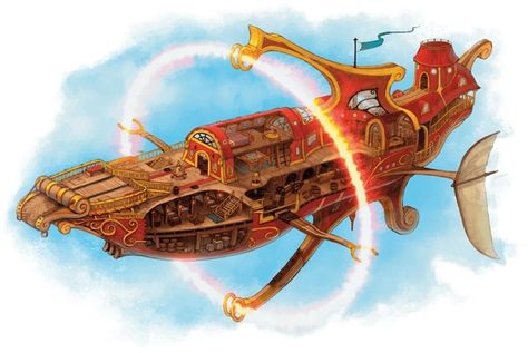 Elemental airship | Eberron Wiki | Fandom Spelljammer Ships, Airship Art, Steampunk Vehicle, Flying Ship, Steampunk Airship, Fantasy Places, Fantasy Setting, Steampunk Art, A Ship