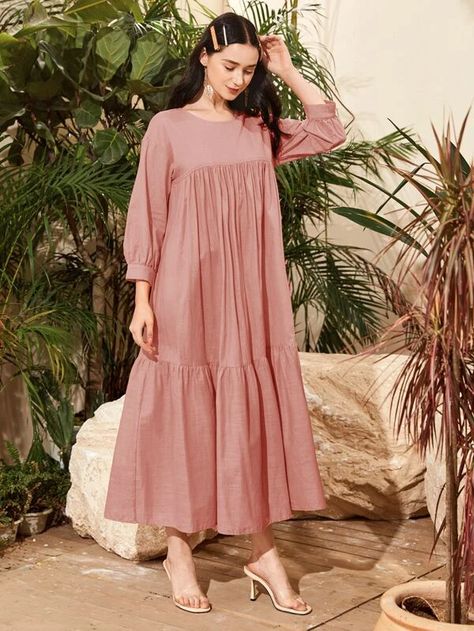 Casual Frocks, Dresses Design, Design 2023, Collection Design, Shein Dress, Shein Dresses, Stylish Dress Designs, Shein Style, Smock Dress