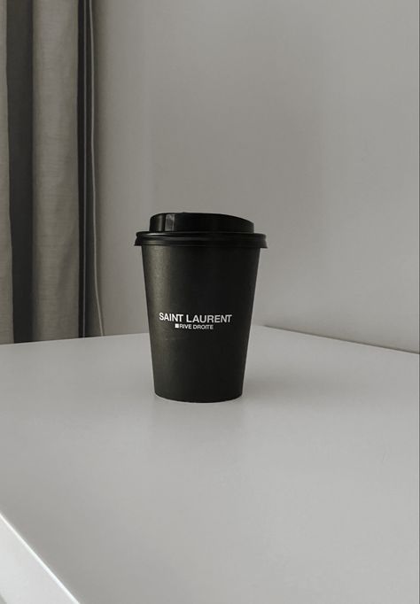 Black Coffee Cup Aesthetic, Saint Laurent Coffee, Coffee In Paris, Business Card Design Minimalist, Collage Photos, Coffee Aesthetics, Juice Branding, Neutral Aesthetic, Pink Set