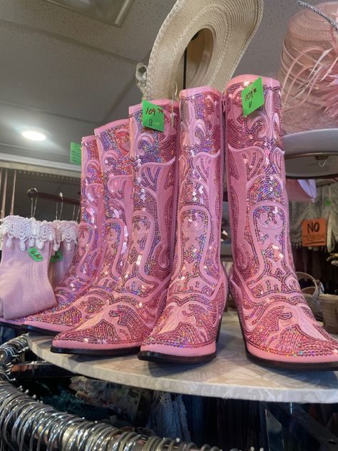 Bedazzled Cowboy Boots, Sparkly Cowgirl Boots, Sparkly Cowgirl, Cowboy Boots Aesthetic, Bar Hopping, Pink Sparkly, Country Concert, Country Concerts, Idea Board