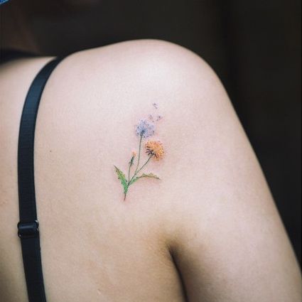 Small Flower Tattoo, Wildflowers Tattoo, 42 Tattoo, Flower Men, Dandelion Tattoo, Shape Tattoo, Small Flower Tattoos, Simple Tattoo Designs, Flowers Tattoo