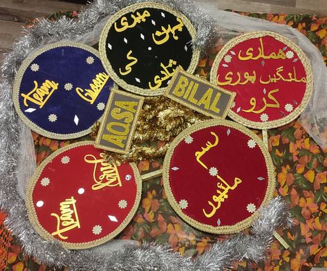 Nikkah Props Handmade, Dholki Props Ideas, Shadi Props Ideas, Mehndi Props Ideas For Bride, Shadi Props, Mehndi Props Ideas, Dholki Props, Mehendi Props, Wedding Props Ideas