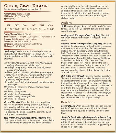 Evil Cleric, Grave Cleric, Dnd Cleric, Dnd 5, Dnd Stats, Dungeons And Dragons 5e, D D Monsters, Dnd Monsters, D&d Dungeons And Dragons