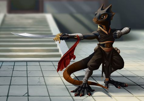 ArtStation - Gunther - Kobold Monk, David Laundry Kobold Monk, Monk Dnd, Dungeons And Dragons Characters, Fantasy Rpg, Kung Fu, Art Blog, Character Concept, Dungeons And Dragons, Character Inspiration