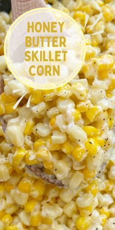 Blue Potluck Food, Honey Butter Skillet Corn, Corn Recipes Side Dishes, Bread Spread, Skillet Corn, Corn Side Dish, Corn Dishes, Ideas Lunch, Vegetable Side Dishes Recipes