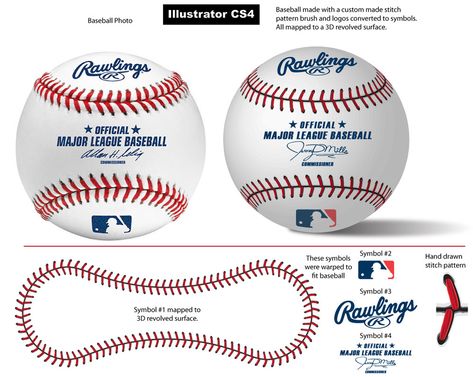 Baseball Crafts, Ball Pattern, Baseball Stitch, Native Beading Patterns, Baseball Ball, Illustrator Brushes, Baseball Balls, Leather Workshop, Sports Themed Party