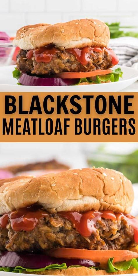 Beef Recipes Blackstone, Hamburger Recipes On Blackstone, Blackstone Meatloaf, Black Stone Burgers, Blackstone Burgers, Blackstone Bbq, Blackstone Dinner, Spicy Meatloaf, Griddle Ideas