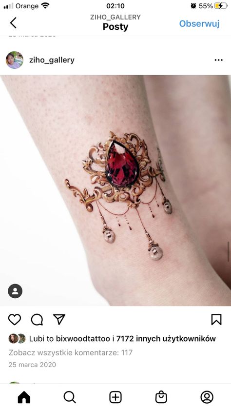 Victorian Jewelry Tattoo, Jewel Tattoos, Crystal Tattoos, Bubble Tattoo, Jewelry Tattoo Designs, Mirror Tattoos, Pearl Tattoo, Metallic Tattoo, Jewel Beetle