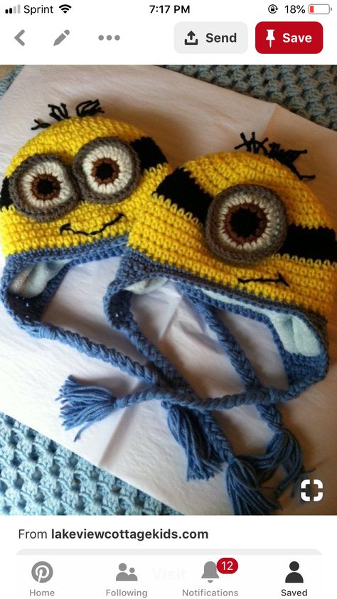 Crochet Adult Minion Hat, Crochet Minion Hat, Minion Crochet Patterns, Minion Crochet Hat, Crochet Minion, Minion Pattern, Minion Hat, Crochet Character Hats, Minion Hats