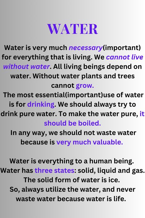 The short paragraph on water. Water Pollution Project Ideas, Save Water Essay, Pollution Project, English Paragraph, Craft Bookmarks, Motivation Picture, Pollution Environment, Stories With Moral Lessons, Essay Writing Competition