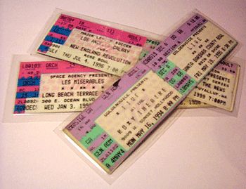 What a great idea! -Bookmarks...DIY: Ticket Stub Crafts | Broke-Ass Stuart's Goddamn Website Concert Ticket Display, Ticket Display, Cool Experiments, Handmade Bookmarks Diy, Ticket Stubs, Diy Bookmarks, Concert Tickets, Bookmarks Handmade, Paper Crafts Cards